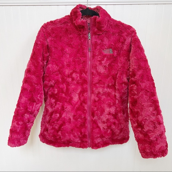 The North Face Roxbury Pink Reversible Camo Butterly & Faux Fur Winter Jacket - Picture 2 of 9